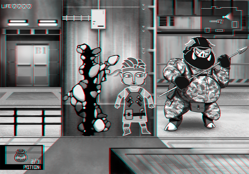 Illustration for article titled 3D Video Game Art That Looks Good Even Without Glasses
